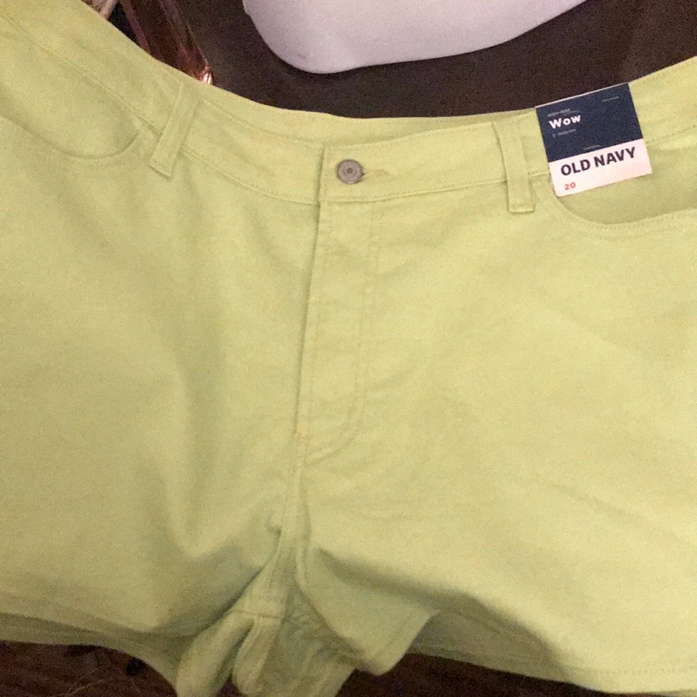 Brand New with tag Old Navy sz 20 lime green jean shorts